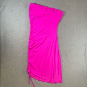 Susana Monaco pink Ruched Body-Con Dress in Magenta size S